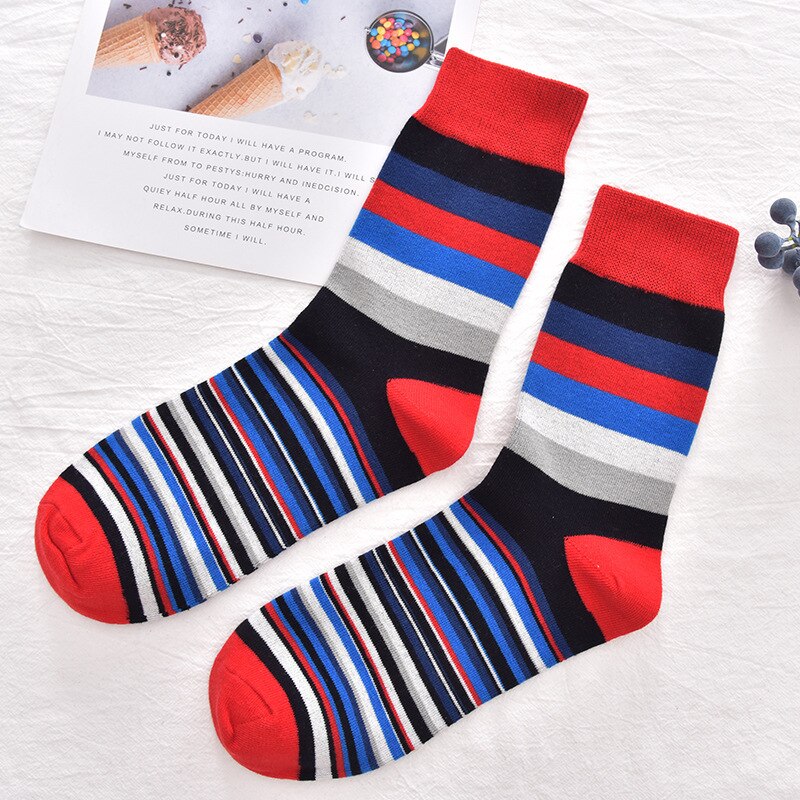 Standard sokker mænds britisk stil bomulds sokker, retro farver harajuku street mænd ingen kasse
