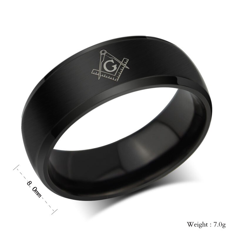 Anneaux maçonniques en titane pour hommes et femmes, bijoux en acier inoxydable, , directe,