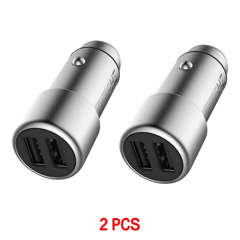 ZMI Caricabatteria Da Auto Originale di Carica Rapida di CONTROLLO di QUALITÀ 3.0 18W di CONTROLLO di qualità 3.0 Dual USB Tablet Veloce Auto-Caricatore Per I Telefoni Cellulari iPhone Adattatore in Auto: 2PCS