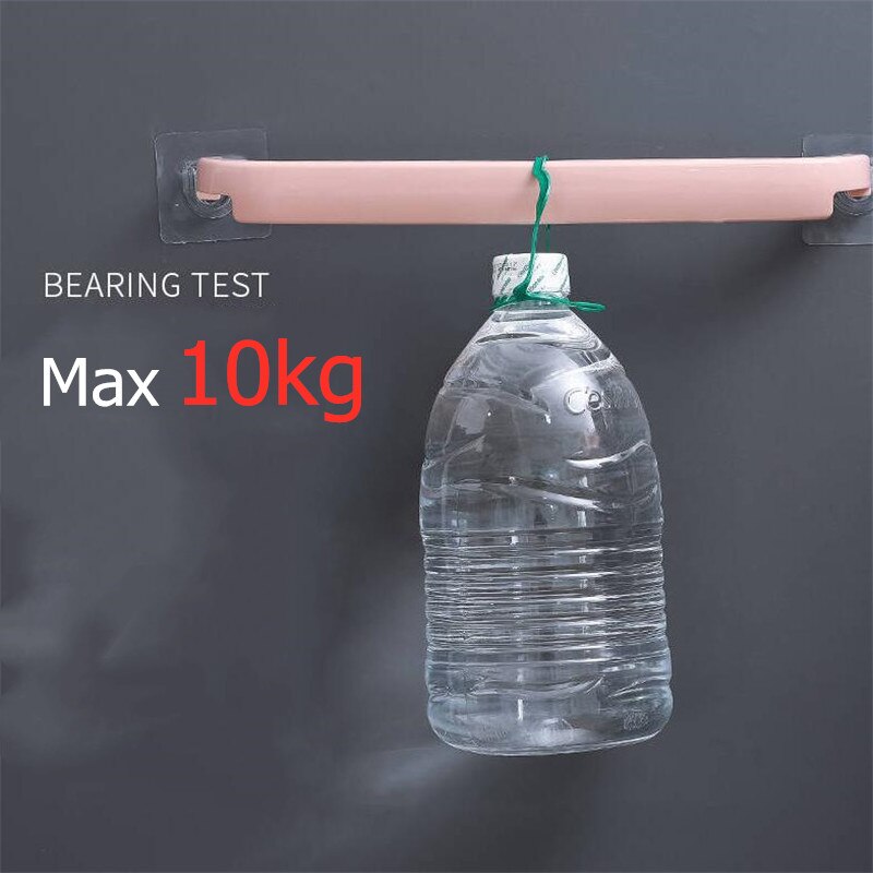 White Self Adhesive Wall Mounted Bathroom Towel Bar Shelf Rack Holder Toilet Hanging Hanger Nail-free Storage Racks