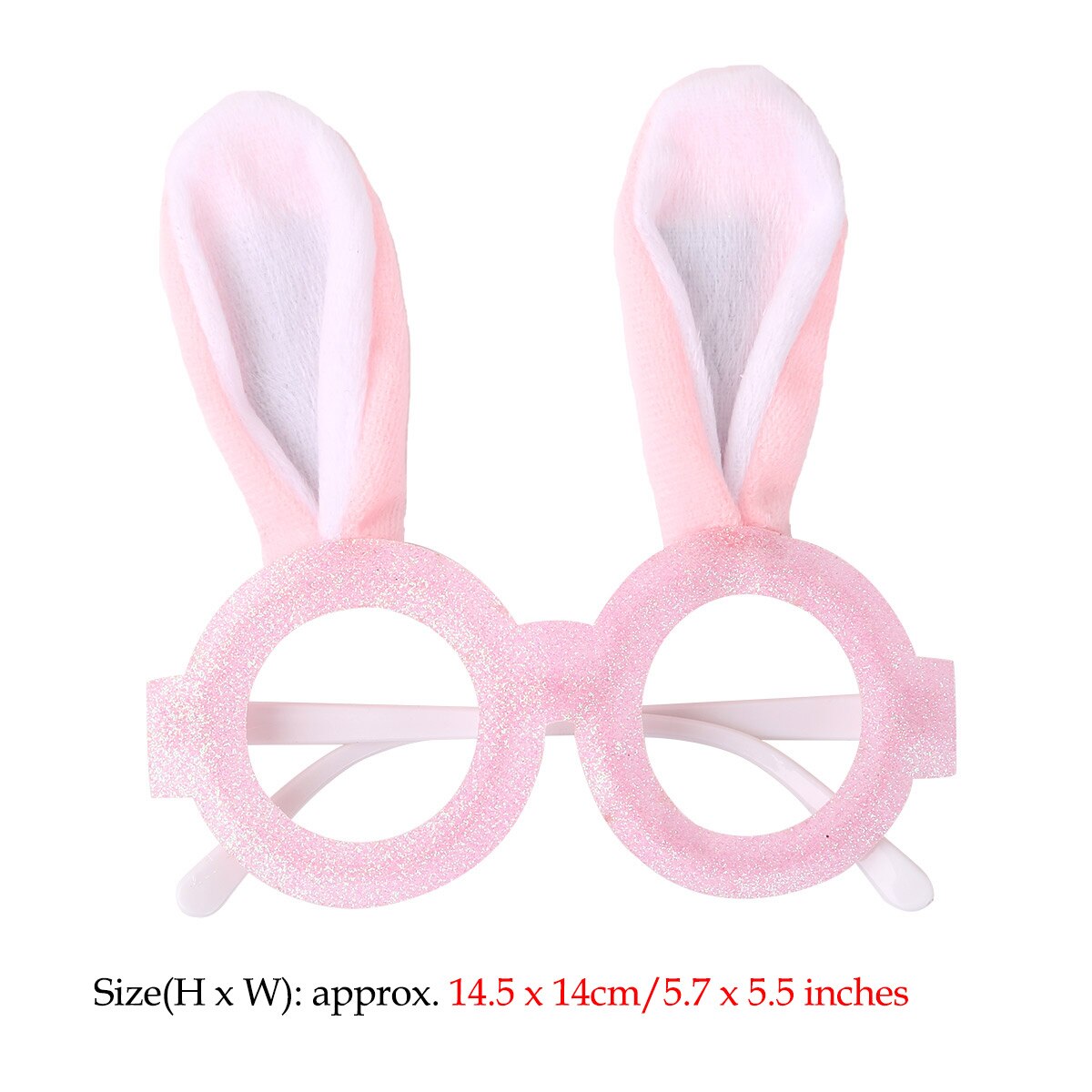 Glittery Cute Rabbit Ears Eyeglasses Frame Children Kits Birthday Eyewear Masquerade Party Cosplay Bunny Glasses Photo Prop
