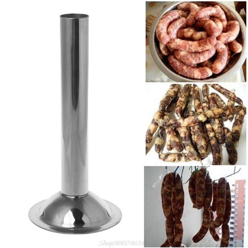 Stainless Steel #10 Size Meat Grinder Sausage Stuffer Tube Horn Funnel Filling Au25 20