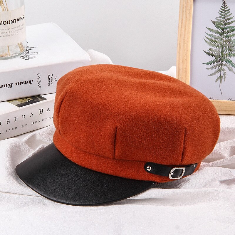 Nowy jesień zima kapelusze dla kobiet w jednolitym kolorze gładka ośmioboczna czapka gazeciarza panie moda retro kapelusz zima beret kobiety solidna kolorowa czapka: 03