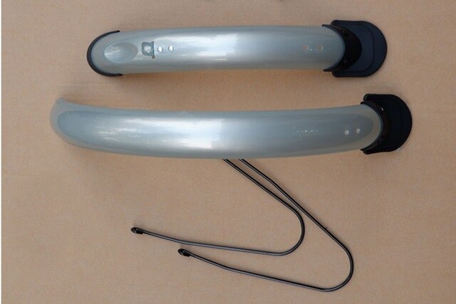 14 Inch 16 Inch 20 Inch Vouwfiets Modder Guard Fietsen Spatbord Voor Achter Fiets Spatbord Chrome Plastic Bmx Fiets accessoires: 20 V brake silver