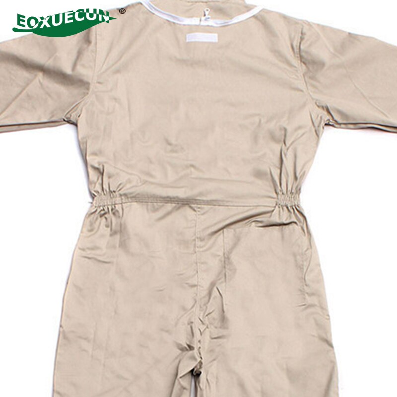 Bee Protective Clothing Ventilated Beekeeping Overall Full Body Bee Keeping Suit with Leather Gloves Beekeeper Full Suit Kit