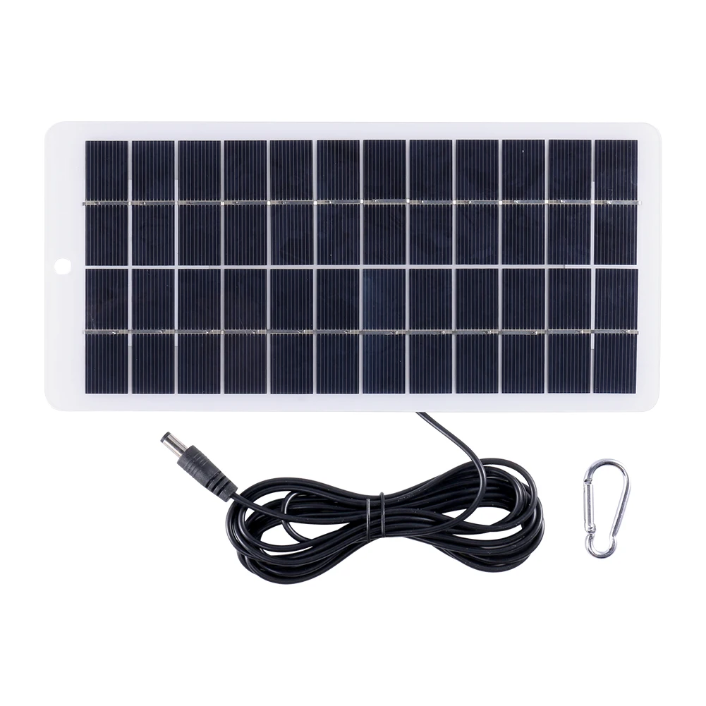 Ładowarka słoneczna 10 W z karabińczykiem 12 V Power Bank na energię słoneczną Polikrzemowa ładowarka słoneczna Przenośna płyta do akumulatora 9-12 V: Ciemnoniebieski