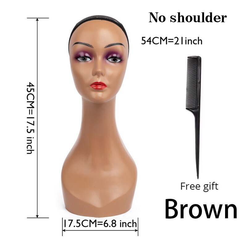 Perücke Kopf machen-hoch Modell Schmuck Anzeige Puppe Perücke Gläser Kappe Anzeige Halfter Stehen Mannequin Kopf Stehenden Mannequin Kopf: Orange
