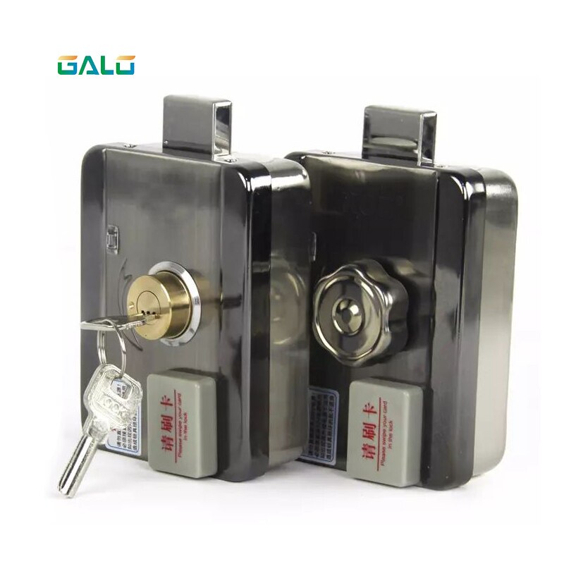 DC12V Electric rim lock for Metal Door Gate Electric Door Lock Opener 125KHZ RFID Card Lock Keyless Lock Electric Release