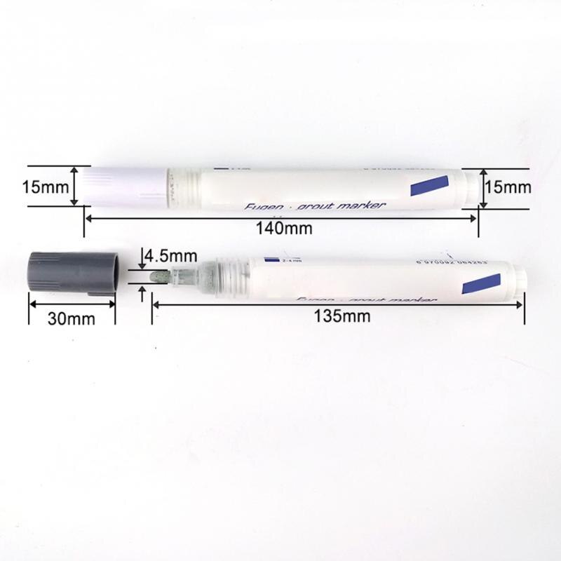Mouldproo tilerepair farve pen hvid flise refill injektionsmørtel pen vandtæt fyldstof væg porcelæn badeværelse