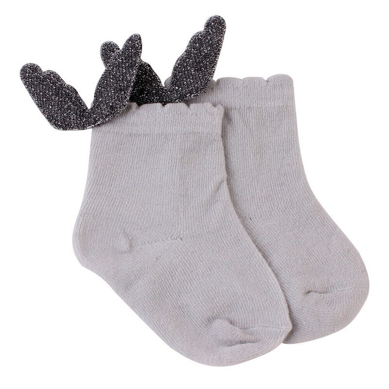 Kinder Nette freies Engel Socken Casual Geometrie Weiche Baumwolle Blends Casual Crew Socke mit Wings1-2 Jahr: Grau / 12m