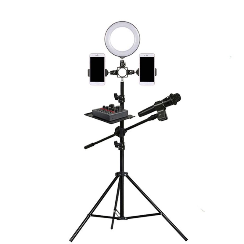 Universal Adjustable Sound Card Tray Live Broadcast Microphone Rack Stand Phone Clip Holder Heavy Load Capacity