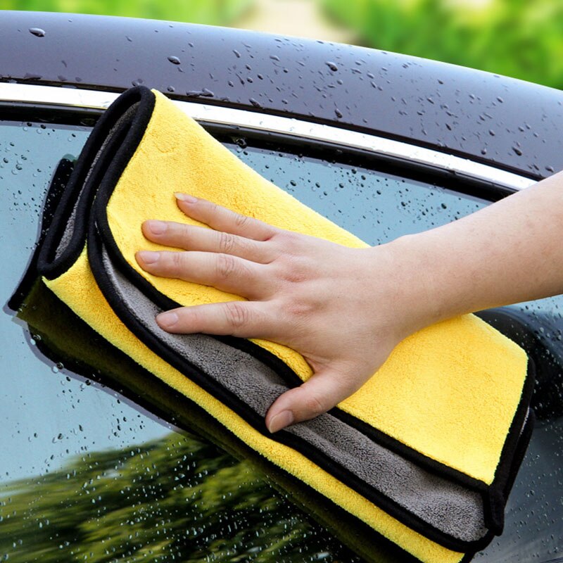 Serviette de bain en molleton de corail haute densité, 60x160cm, Double couche, velours Double face, pour le nettoyage et le polissage de la voiture