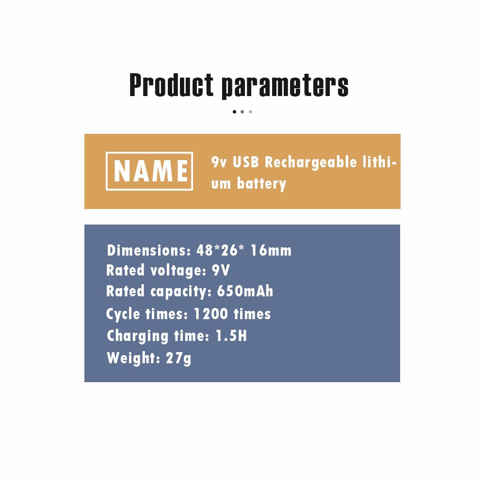 2-10PCS 9V 6F22 650mAh USB lithium Rechargeable battery 9 V li-ion batteries for Multimeter Microphone Toys Remote Control