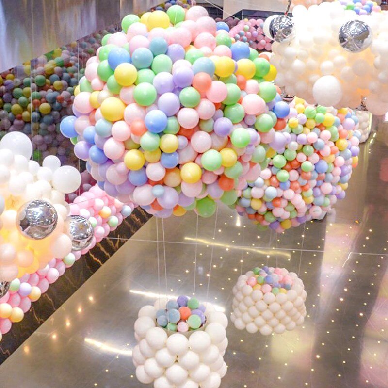 50 /100pcs 10inch Multicolor Pastel Candy Balloons Wedding Baloons Round Macaron Balloon Arch Decoration BirthdayParty Balloons