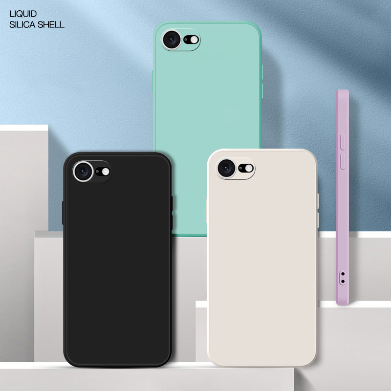 Til iphone 7 telefondeksel iphone 8 tpu luksuriøst støtsikkert originalt flytende silikondeksel iphone  se 7 8 pluss deksel