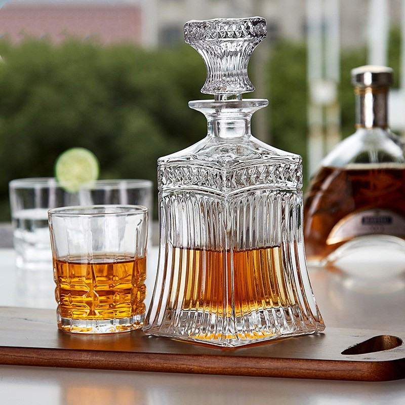 Luxe Glazen Karaf Fles Wijn Fles Whisky Karaf Alcohol Container Schenker Wijn Karaf Vodka Crystal Glas Home Bar