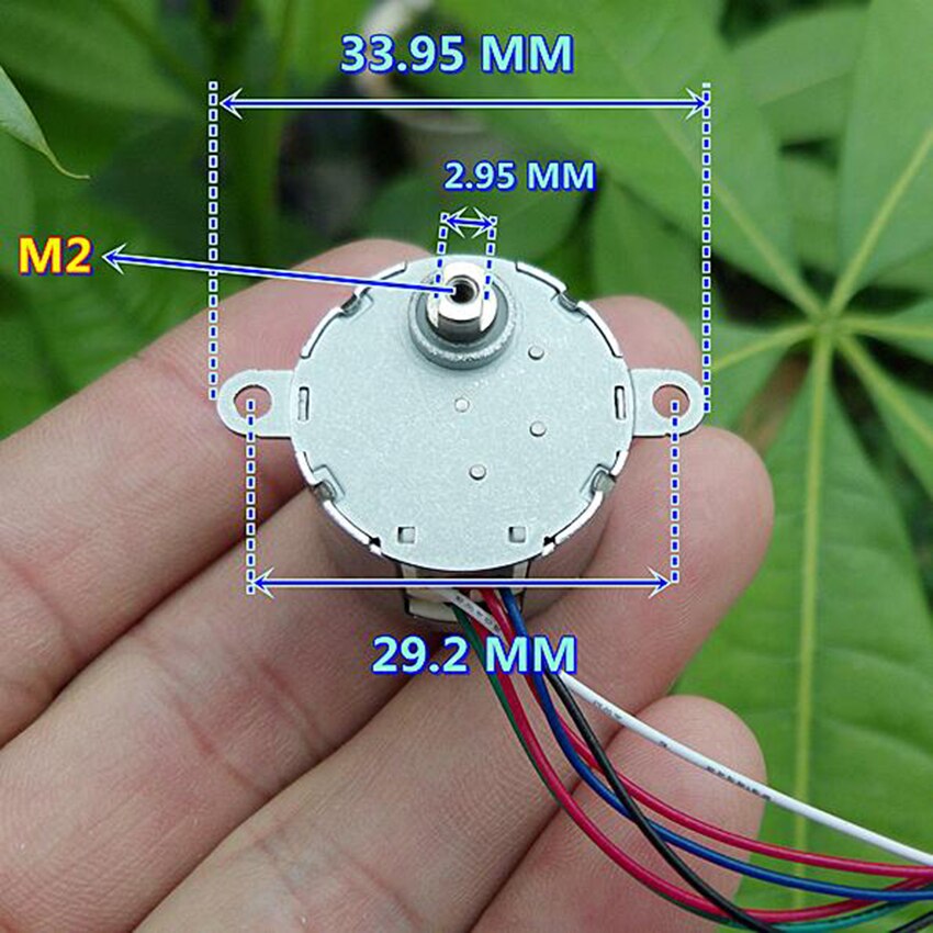 24BYJ DC 5V Stepper Motor 2 Phase 6 Wire Stepping Gear Motor Angle:5.625