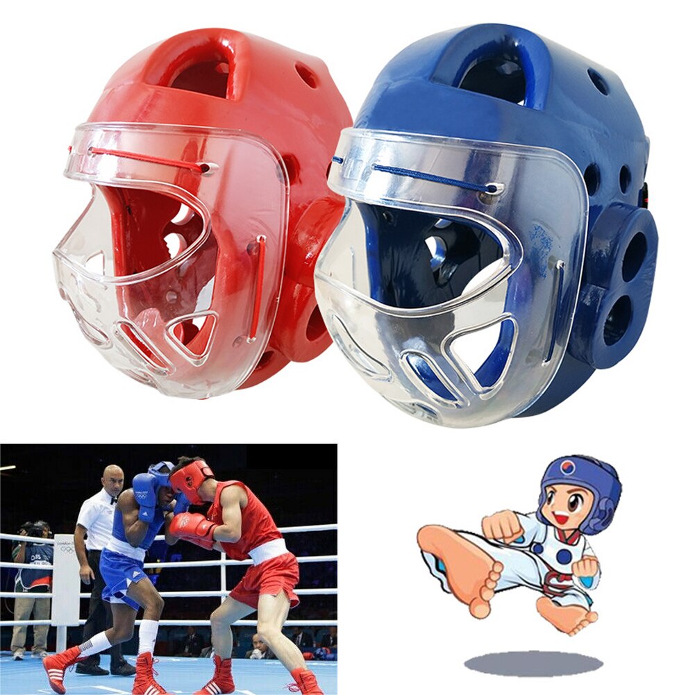 Kids Karate Taekwondo Wearproof Martial Art Protector Competition Kids Adult Boxing Helmet Headgear Training Accessories