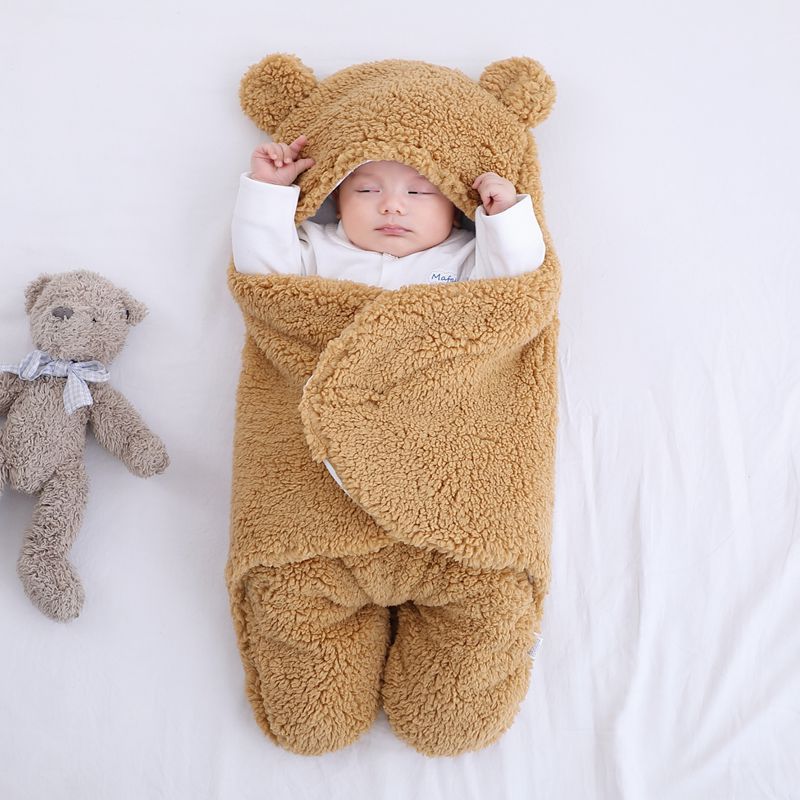 Baby Knuffel Herfst Winter Dikker Slaapzak Pasgeboren Jongens Meisjes Leuke Deken Beddengoed Inbakeren Wrap Sleep Sack