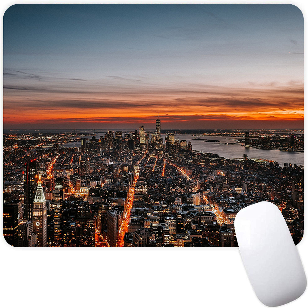 Kleine Gaming Muismat Computer Muismat PC Gamer Muis Mat Laptop Muismat York City Muis Tapijt Toetsenbord Mat Bureau Pad: M / WHITE