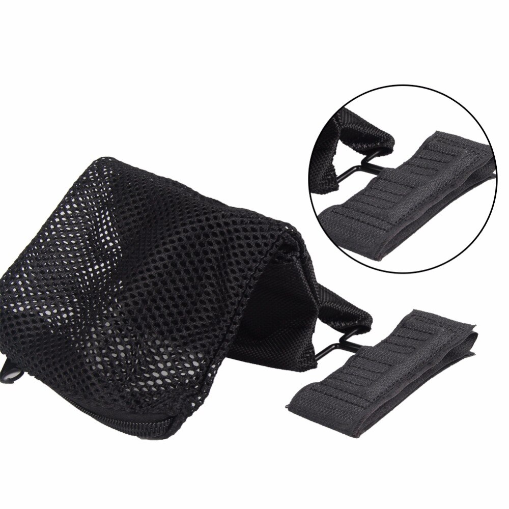 AR Brass Shell Catcher Mesh Bag Zippered Closure Nylon Pouch Black for 20mm Rail HT37-0063
