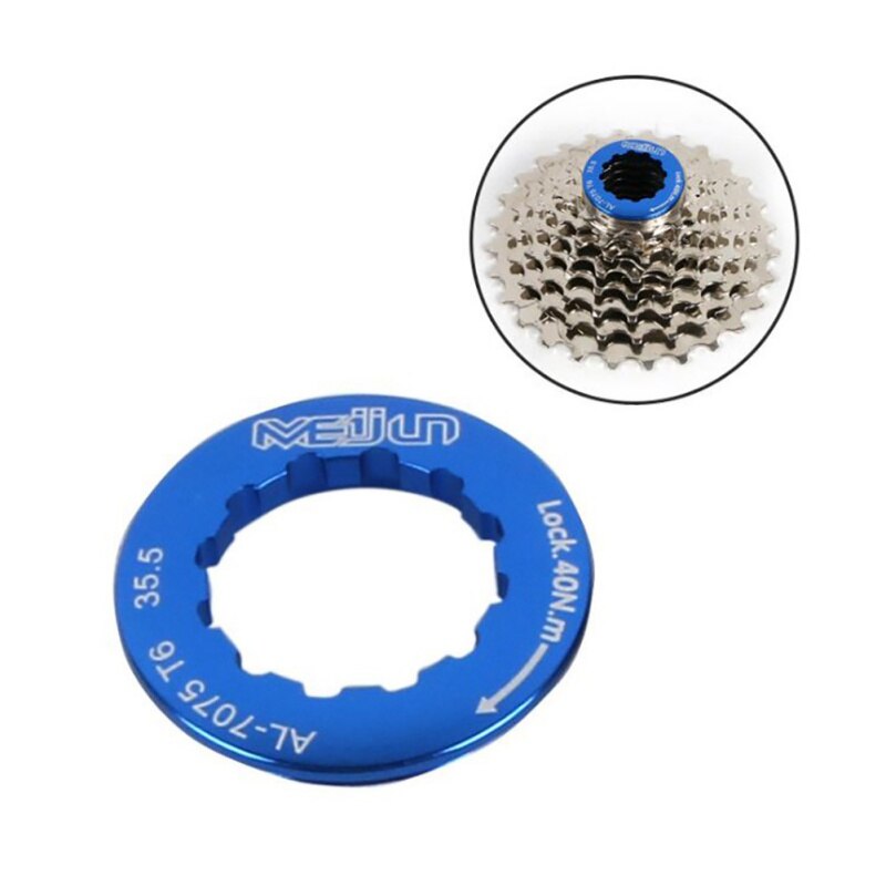 Balight alliage d'aluminium vélo de route de montagne volant housse de verrouillage serrures anneaux Cassette vtt Racefiets vélo roue libre: blue
