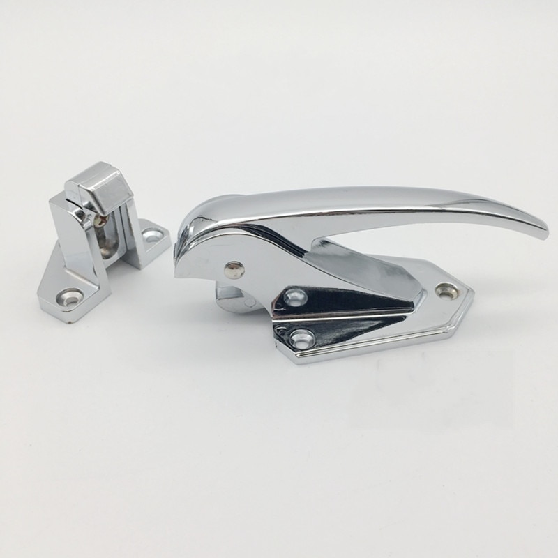 Zinklegering Deurklink Slot Verende Pull Handvat Klink Voor Oven Koelkast Vriezer Opslag Industriële Accessoires