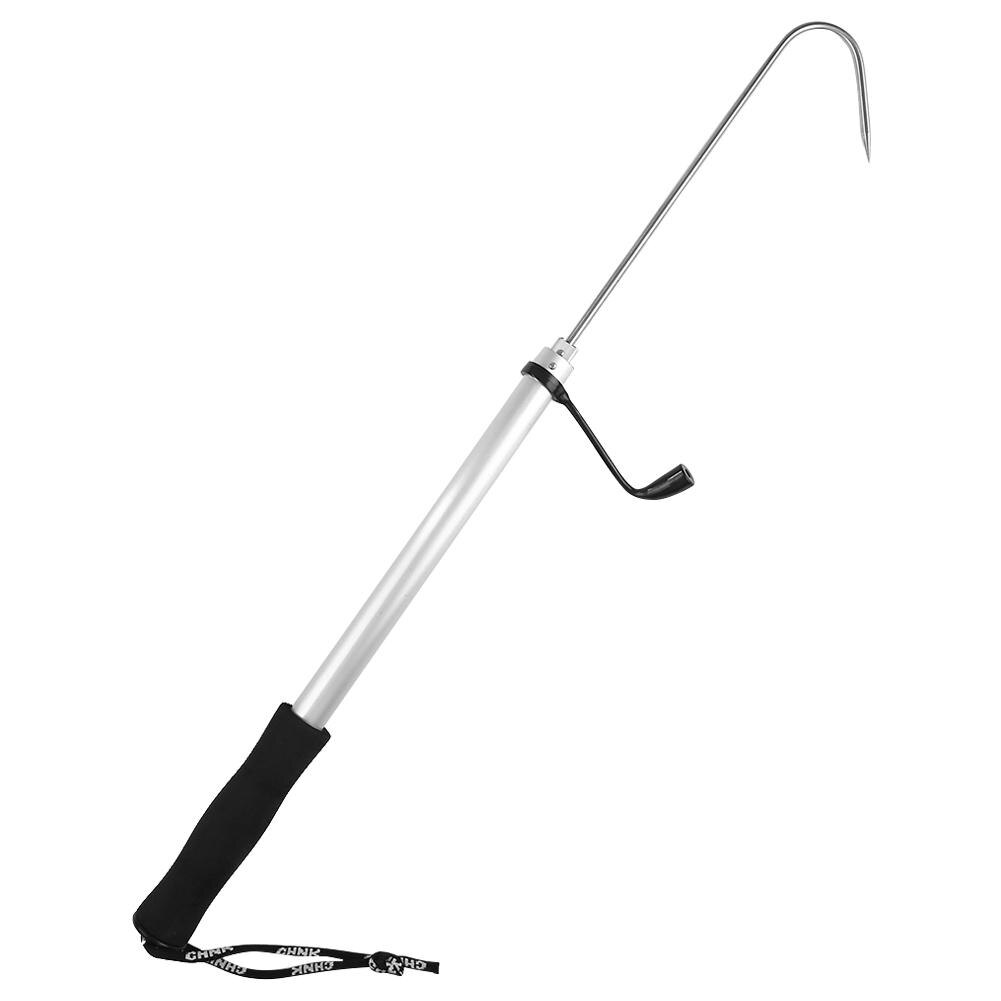 60/90/120Cm Intrekbare Vis Gaff Professionele Telescopische Sea Fishing Spear Hook Gripper Rvs Visspeer speer: 90CM
