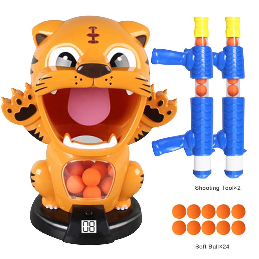 Pistolet zabawki zasilany powietrzem bezpieczeństwo miękki pocisk pistolety uderzyć głodny strzelanie kaczka elektroniczna gra cel kula zabawka dla dzieci odkryty kryty prezent