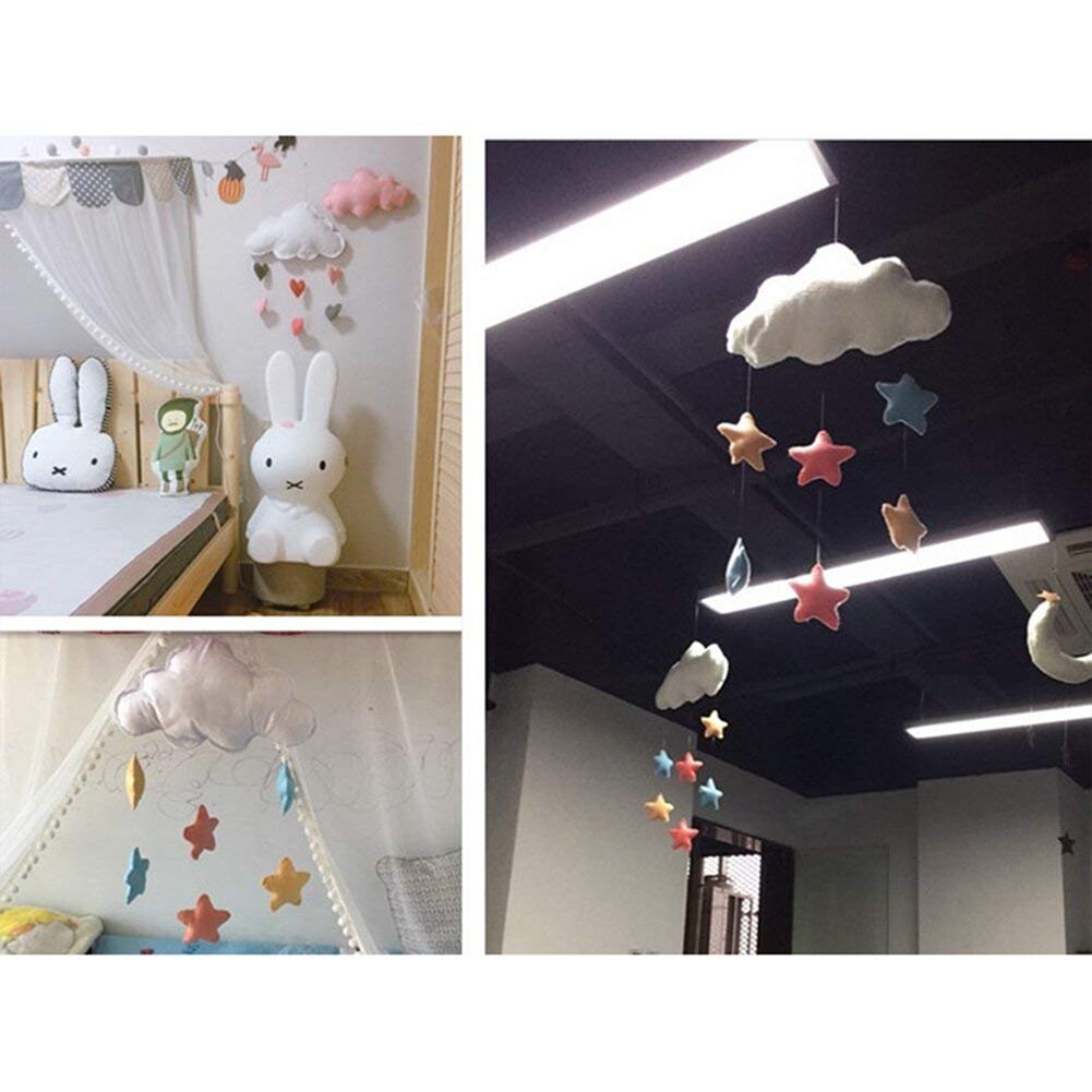 Ceiling Pendant Baby Felt Cloud Hanging Mobile Children Bedroom Loving Heart Home Decor