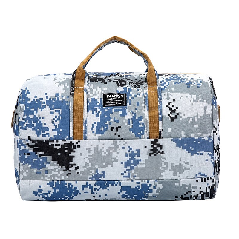 Sac de voyage à main grand Volume | Sac de Camouflage, sac de sport rétro: Camouflage Blue