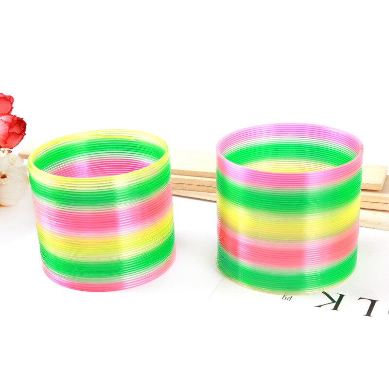 Grande tamanho arco-íris anel stall crianças brinquedo jenga colorido magia bobina brinquedos educativos arco-íris anel atacado