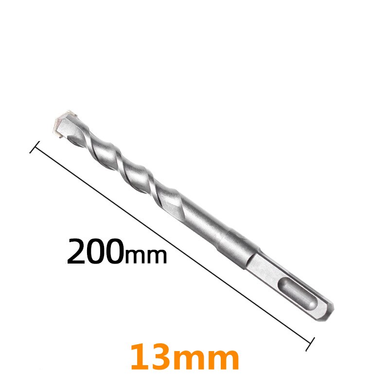 Square Shank Four-Hole Round Shank Impact Drill Bit 12.5MM Elevator Installation Stone Concrete Alloy Electric Hammer Drill Bit: Square13mmx200mm