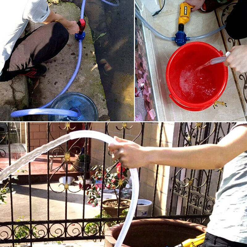 Self-Priming Hand Electric Drill Water Pump Miniature Self-Priming Home Garden Small Pumping Heavy Duty Centrifugal Pumps