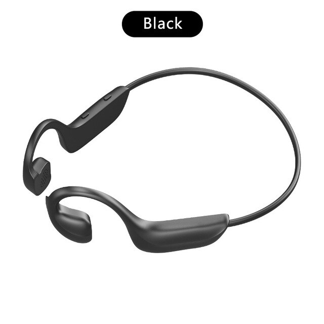 Hallo-tech G100 Bone Conduction Headphones - Bluetooth 5.0 Wireless Sport Headset with Mic: Black