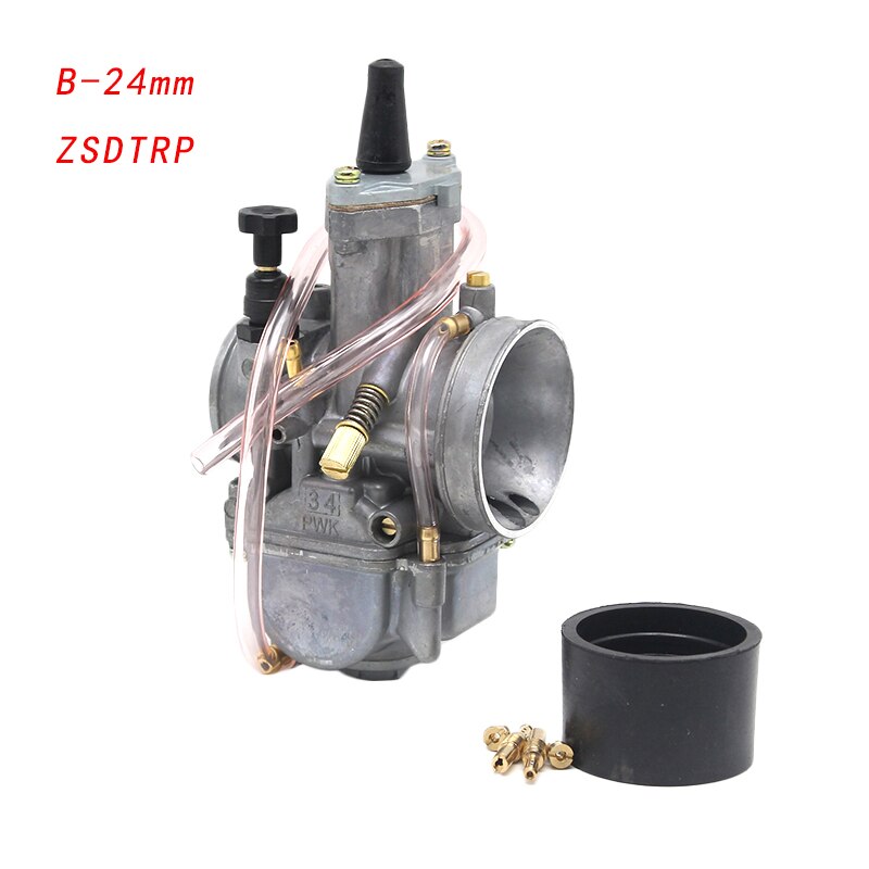 Zsdtrp Motorfiets Voor Keihin Koso Pwk Carburateur Carburador 21 24 26 28 30 32 34 Mm Met Power Jet Fit op Racing Motor: 24mm ZSDTRP