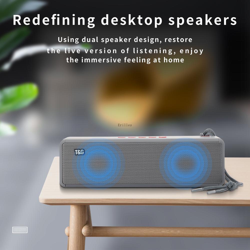 Bluetooth-lautsprecher  tg271, tragbarer, kabelloser bluetooth-audio-subwoofer-lautsprecher für den außenbereich, zwei lautsprecher