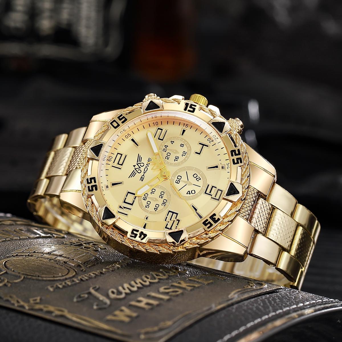 Rock Heavy populaire grand cadran hommes montres à Quartz horloges mannen mуж sengе montre-bracelet pour homme de de luxe Relogio Masculino Saat