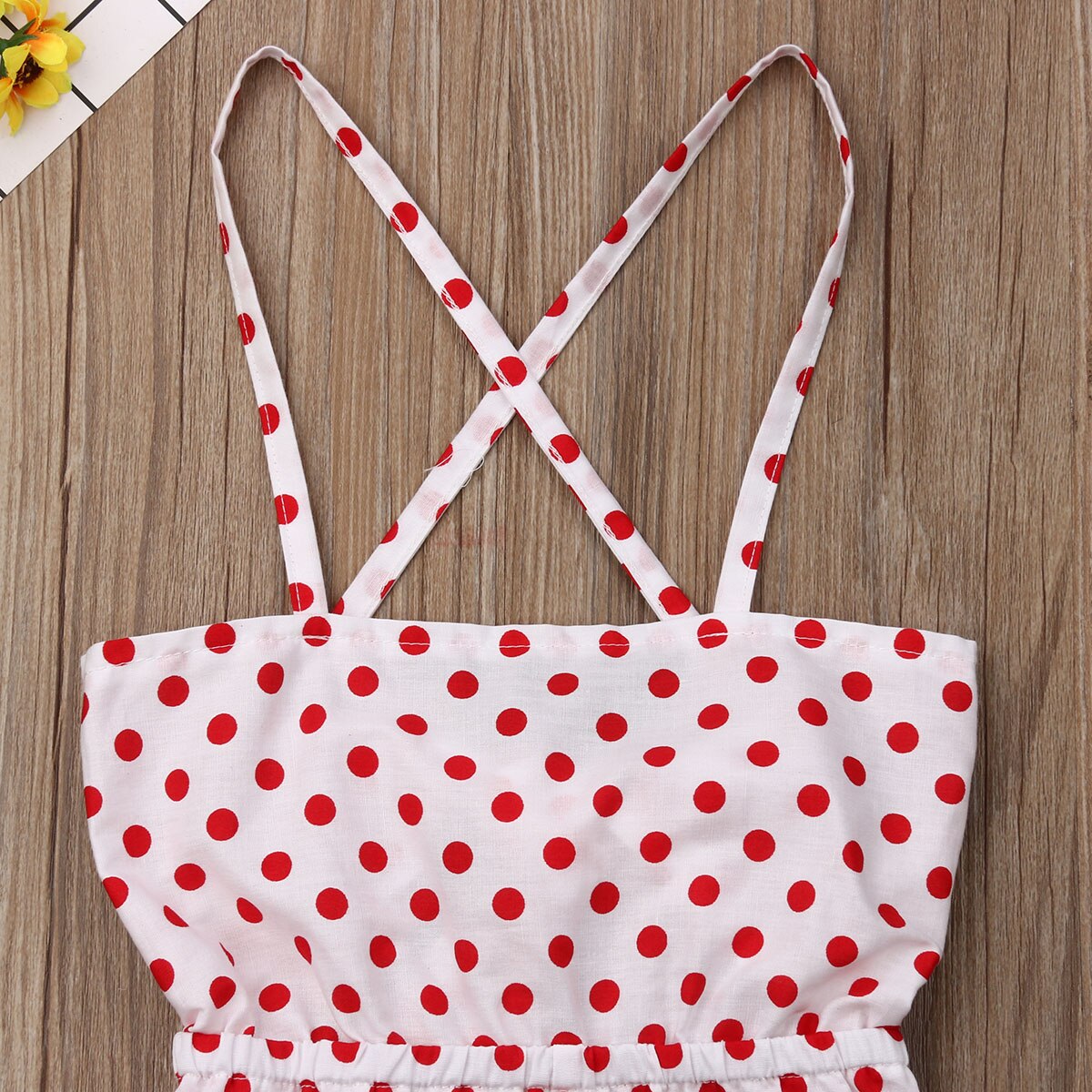 Toddler Kid Baby Girls Clothes Sling Jumpsuit Romper Dot Overalls Outfits Set Sleeveless