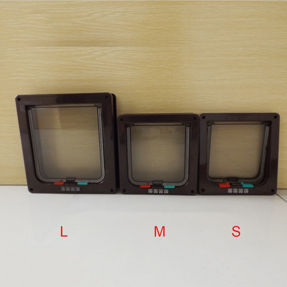 Novel Pet Cat Puppy Dog Lock Safe Flap Door Lockable Gates ABS Practical Intelligent Control