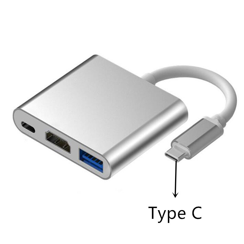 Usb typ c till hdmi digital av-adapter för ipad iphone 12 13 14 11 pro max lightning till hdmi 1080p skärm med laddningsomvandlare: Grå