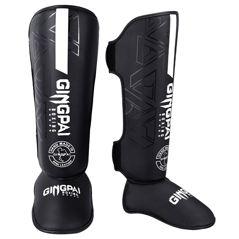 1 Paar MMA Boxen Muay Thai Schienbeinschoner Kickboxen Beinstütze Schild Ausrüstung Karate Knöchel Fußschutz Knöchel Legging: S / Rot