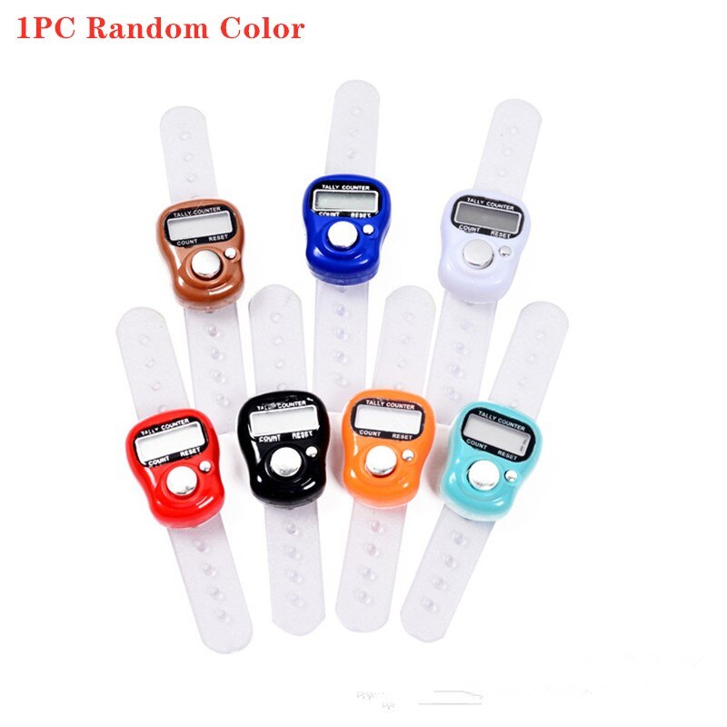 4 Digit Number Finger Counter LCD Digital Display For Sewing Knitting Weave Buddha Pray Soccer Accessories Fast: 1PC Random Color