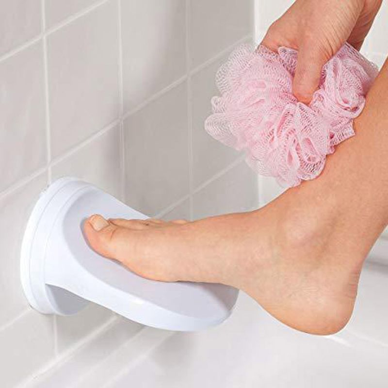 Plast badeværelse bruser barbering ben støtte fodstøtte skridsikker sugekop trin vask sugekop skammel benholder hvile