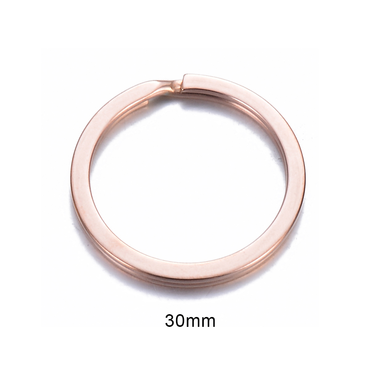 20 st/parti nyckelringar i rostfritt stål, runda platta nyckelhållare, delade ringar, 25mm 30mm nyckelringar för gör-det-själv nyckelringsspännen, smyckestillverkning: Blå