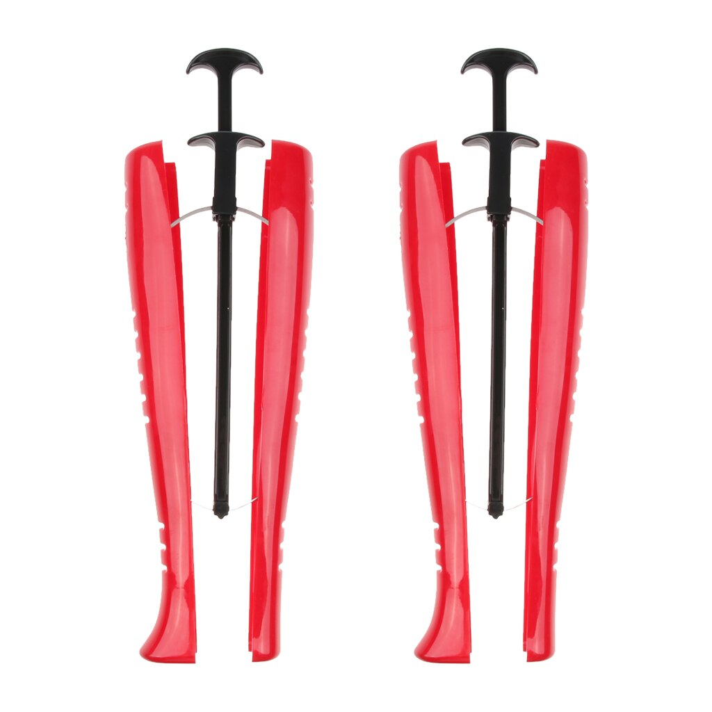 2Pairs Boot Tree Women Shoe Stretcher Automatic Support Organizer 29cm Red