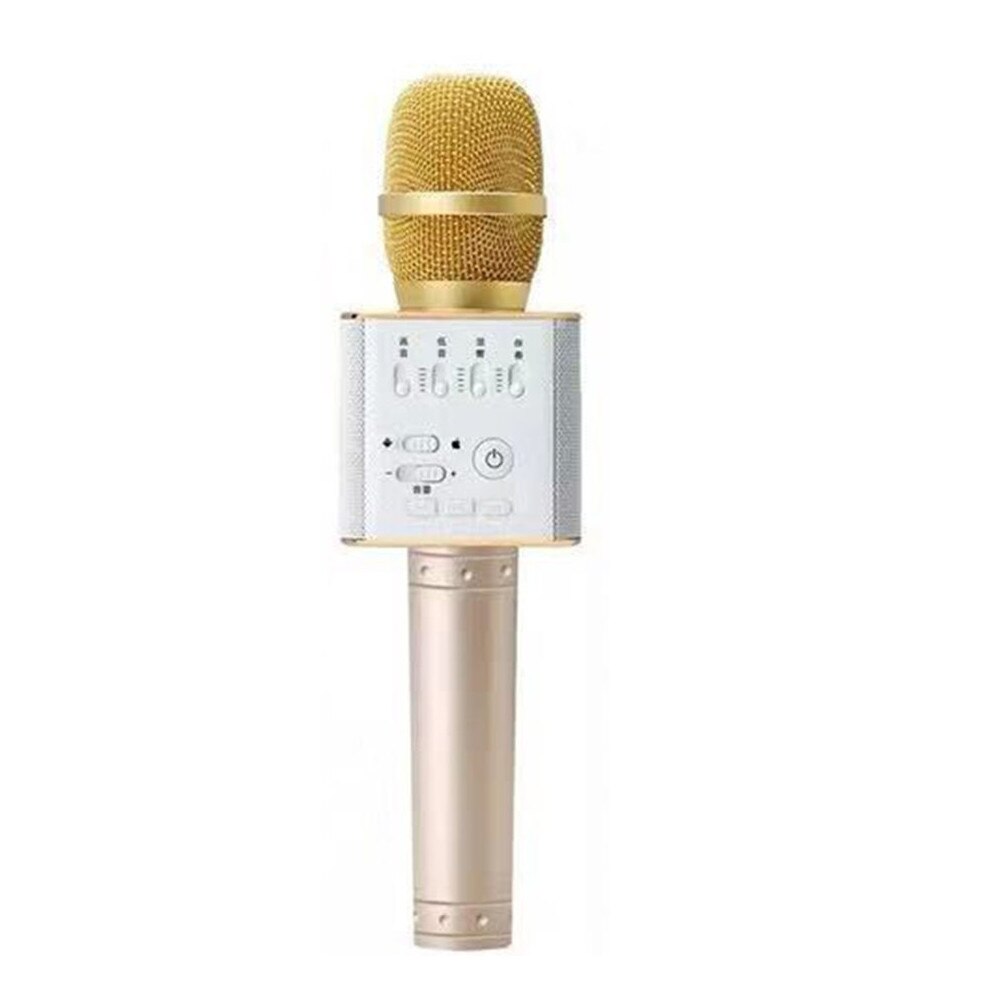 Bluetooth Karaoke Microfoon Draadloze Microfoon Professio Speaker Handheld Microfone Speler Zingen Recorder Mic Dropshipper: Gold