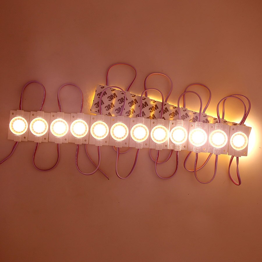 COB LED Module Strip Light Bead Chip Lamp DC12V 2.5W Waterproof Ultra Bright DIY Sign Advertising Backlight Decorative Lights: Warm White