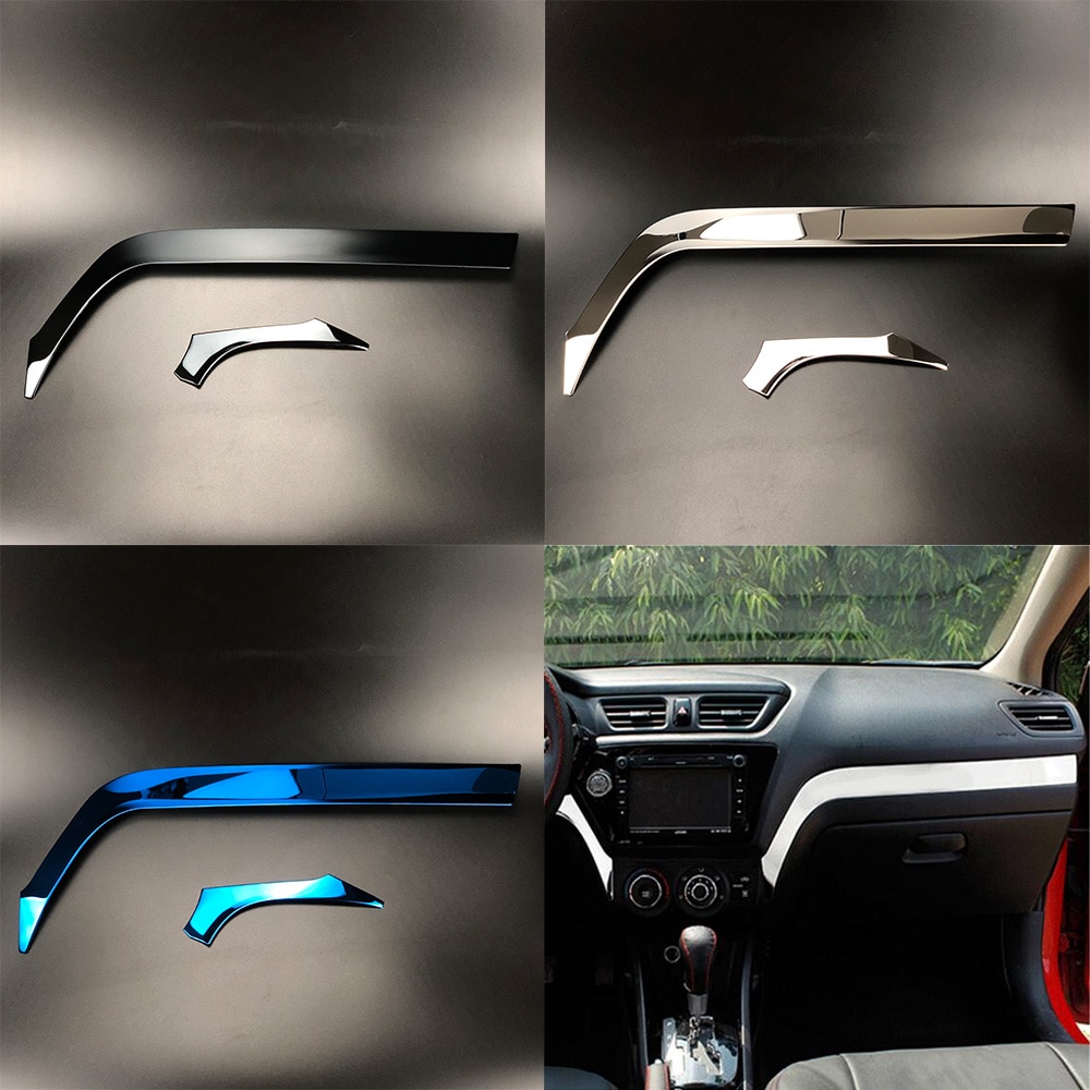 Juego de 2 unidades de decoración para el coche, guantera con decoración, funda adhesiva para Kia K2 Rio , accesorios para el coche,