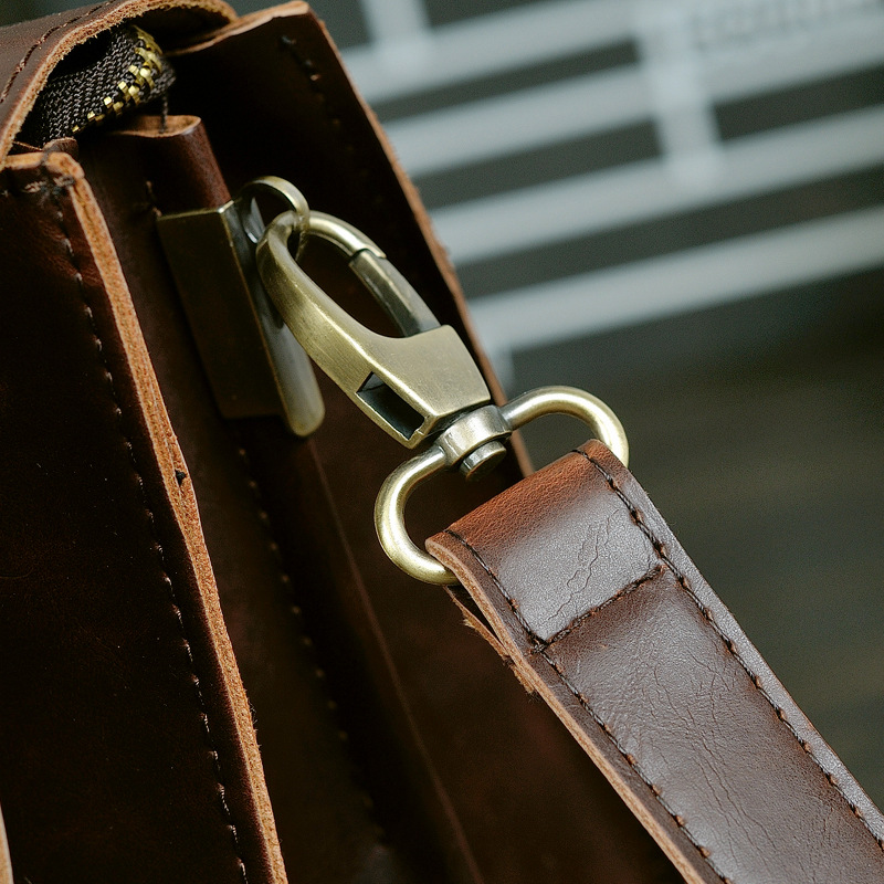 Sac à main pour homme rétro sac à main en cuir de cheval fou sac à main pour ordinateur portable sacs à bandoulière d'affaires besace d'ordinateur portable hommes sacs à bandoulière